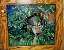 Wolf  Mural on cabinets. Private Collection - Potomac, MD. Collaborative work with JM Assoc. Wolf Cub painted by Debbie Smith Mezzetta. Thumbnail Image