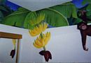 Banana Tree and Monkey Panoramic Mural - by Debbie Smith Mezzetta  Thumbnail Image